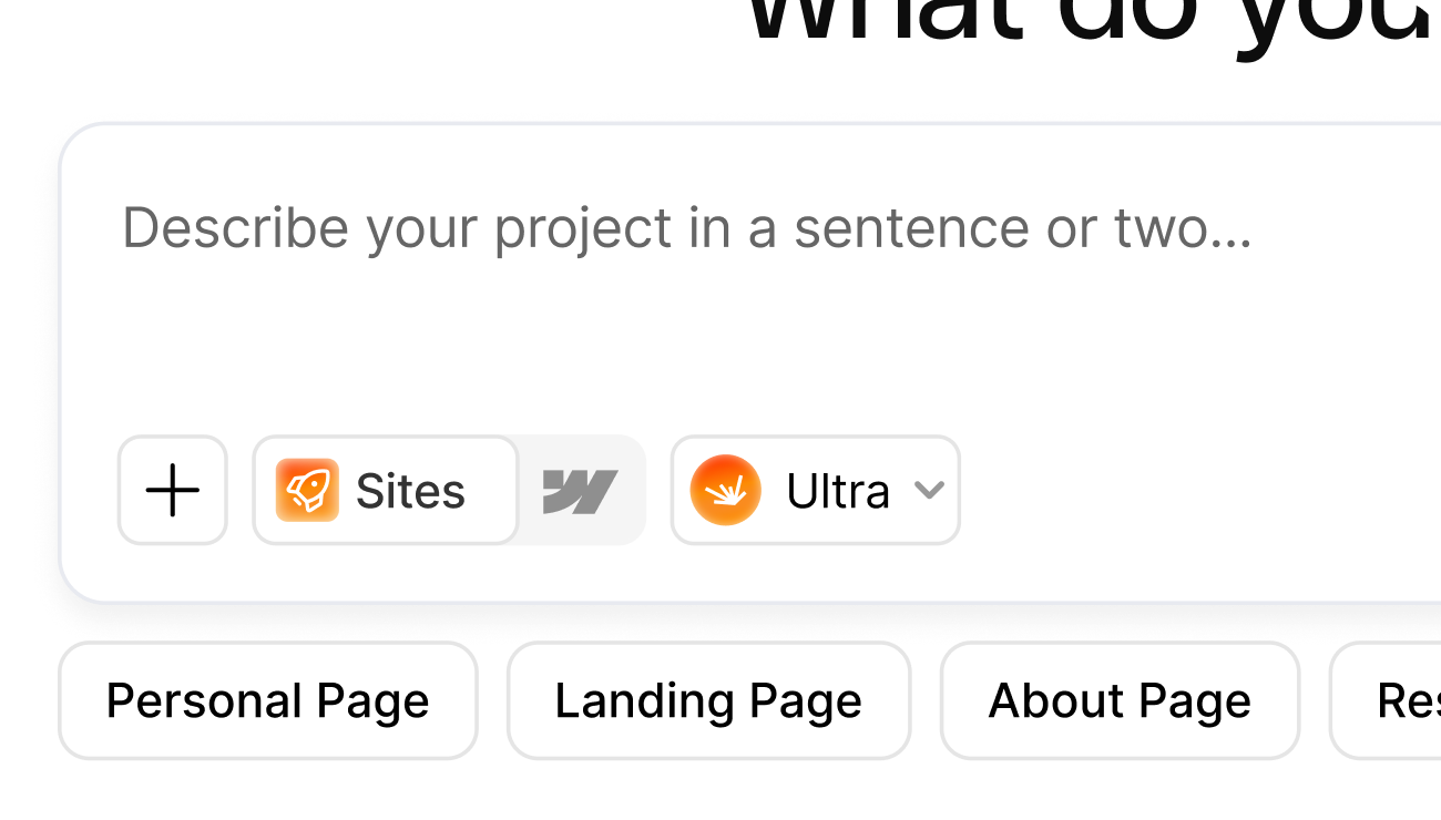 Generating a page from a prompt