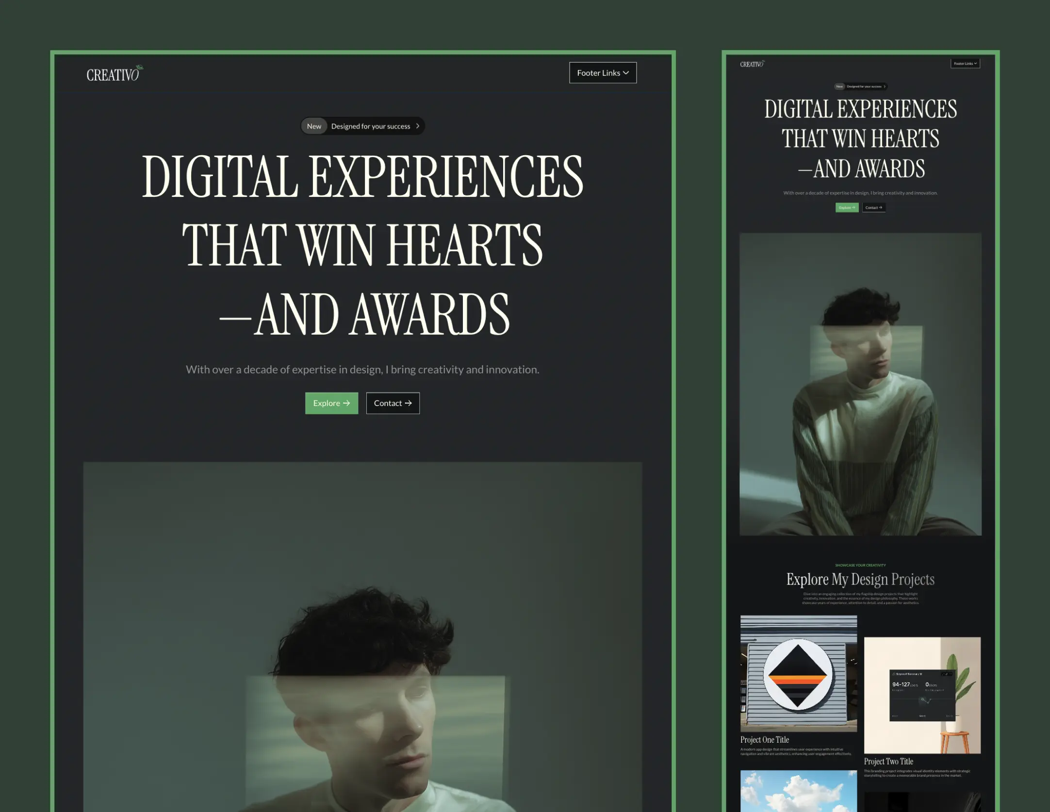 Portfolio website requirements