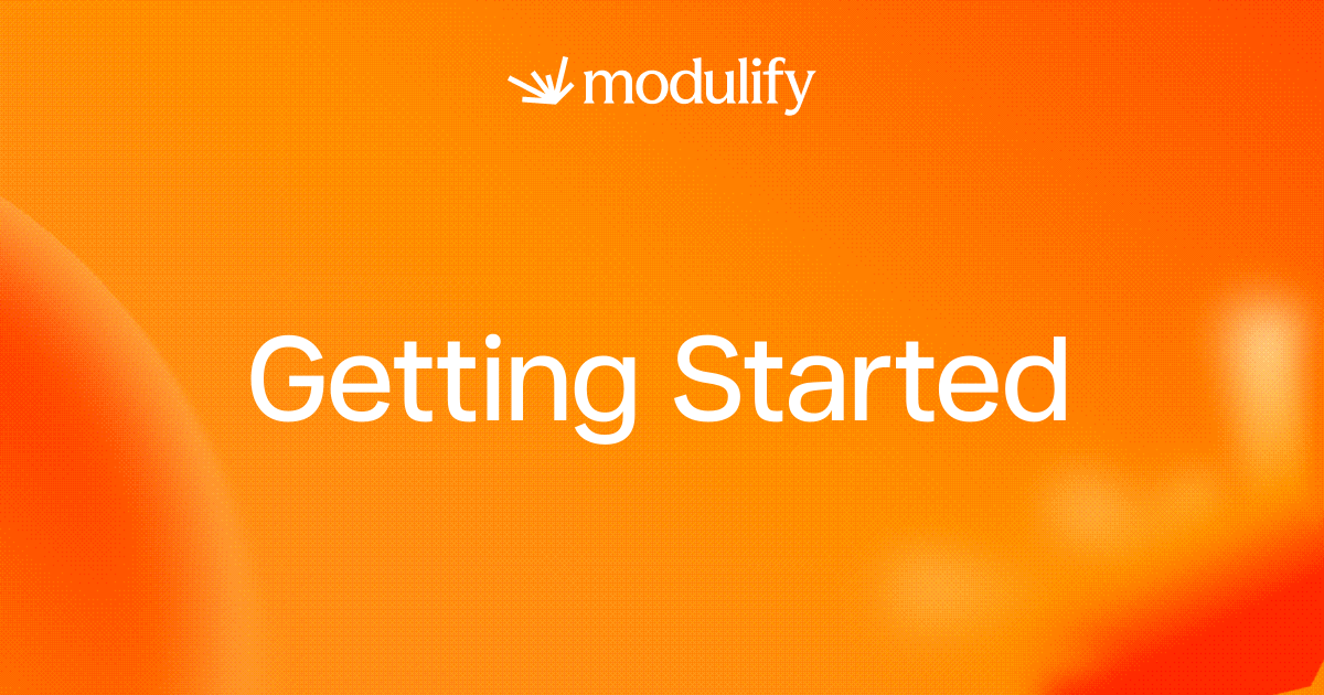 How to get started with Modulify AI