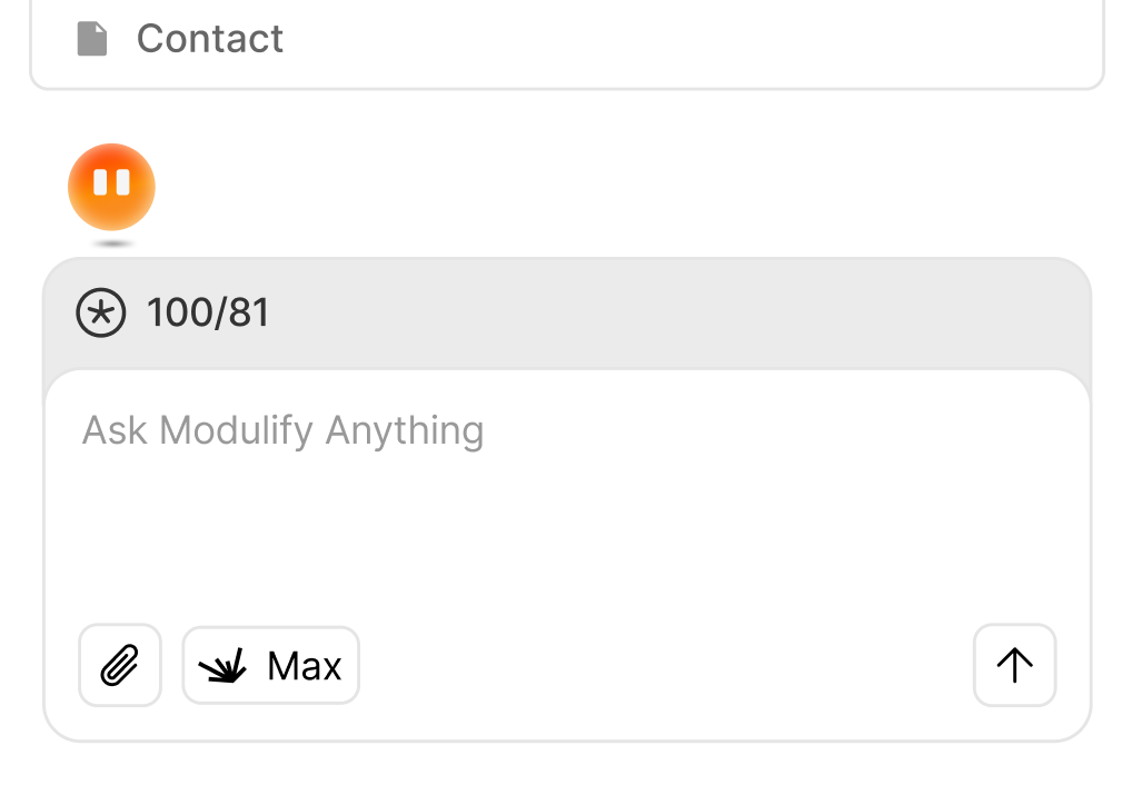 Refining a section with chat