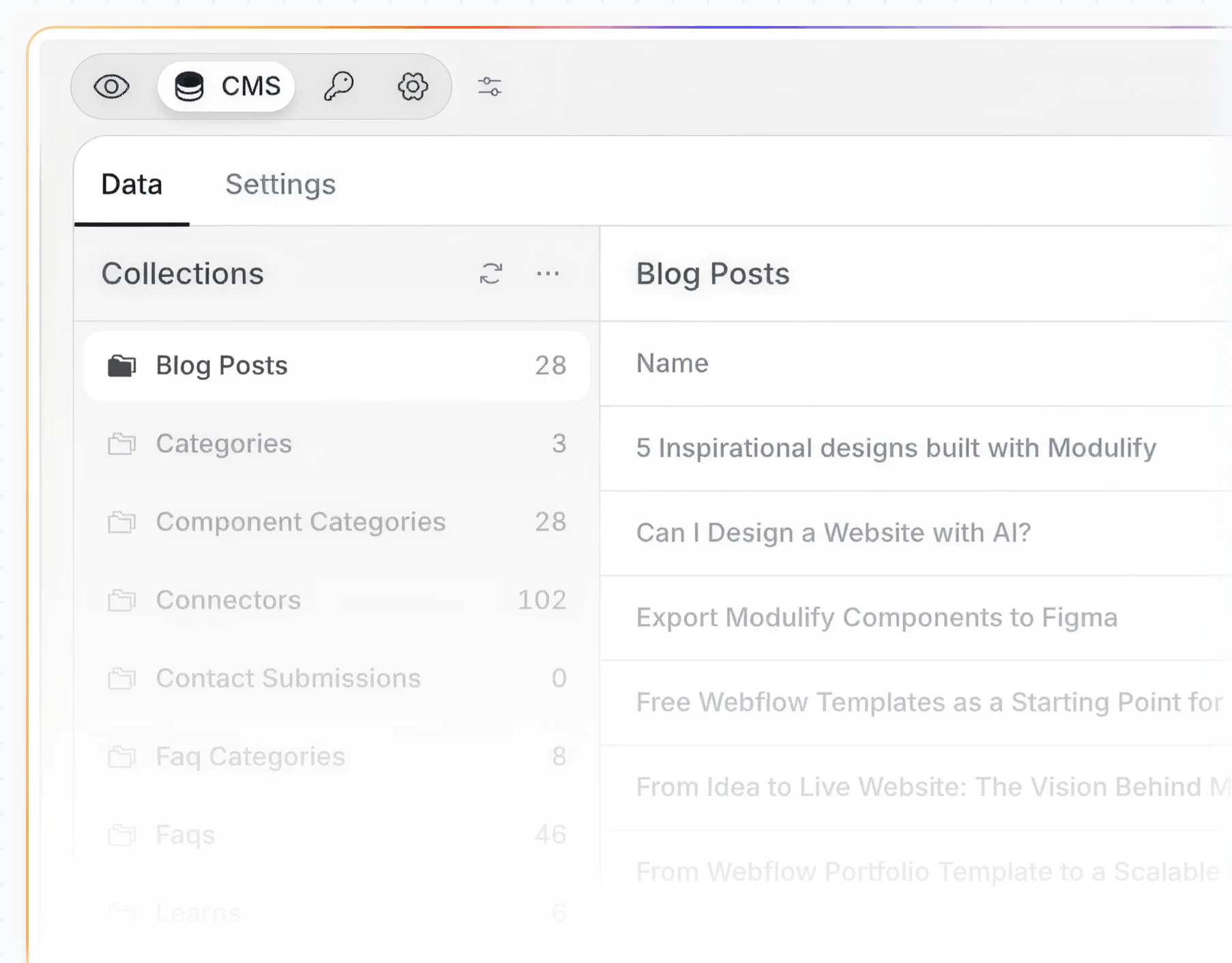 Editing site content in the Modulify CMS without touching code