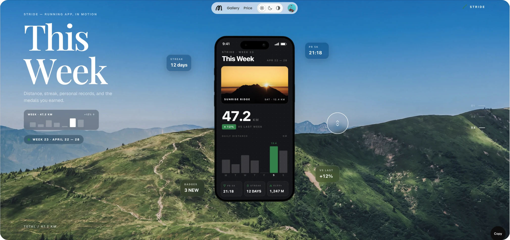 A Modulify-built product dashboard with clear hierarchy and considered typography