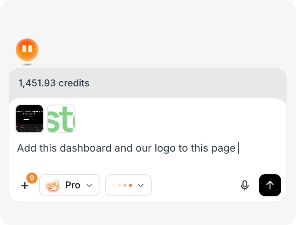 Prompting Modulify to add a prospect dashboard and logo to a demo